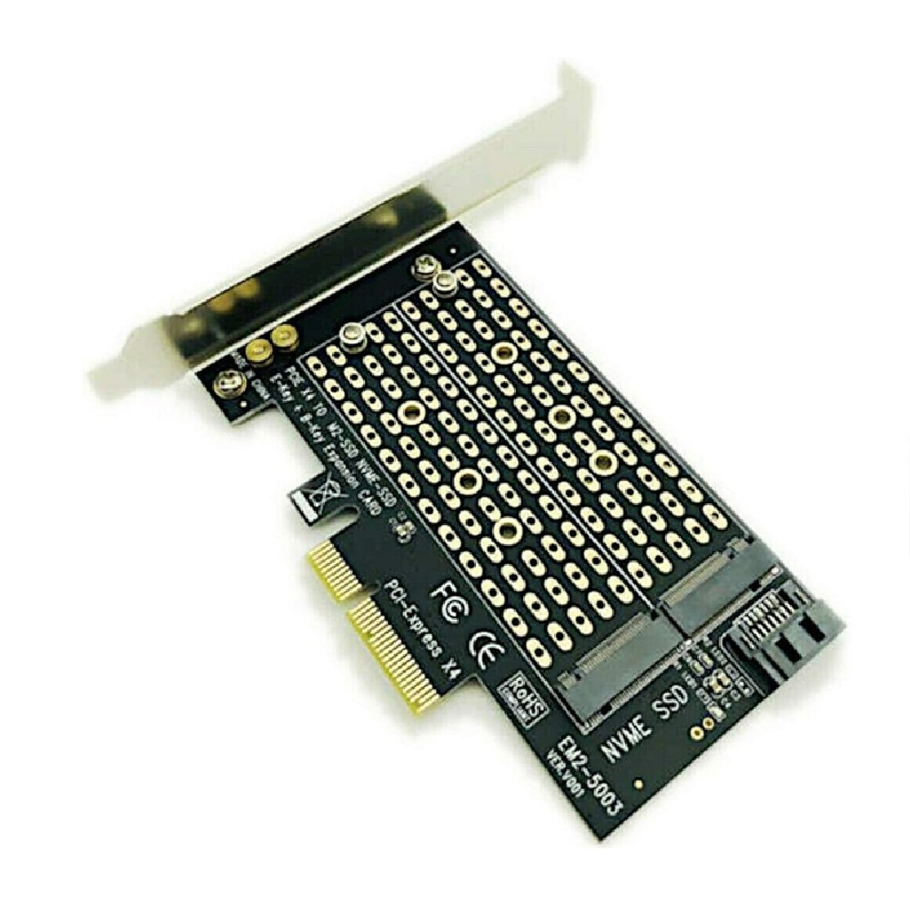 کارت توسعه PCI-E 4X به M.2 (NVMe & SATA دو پروتکل)