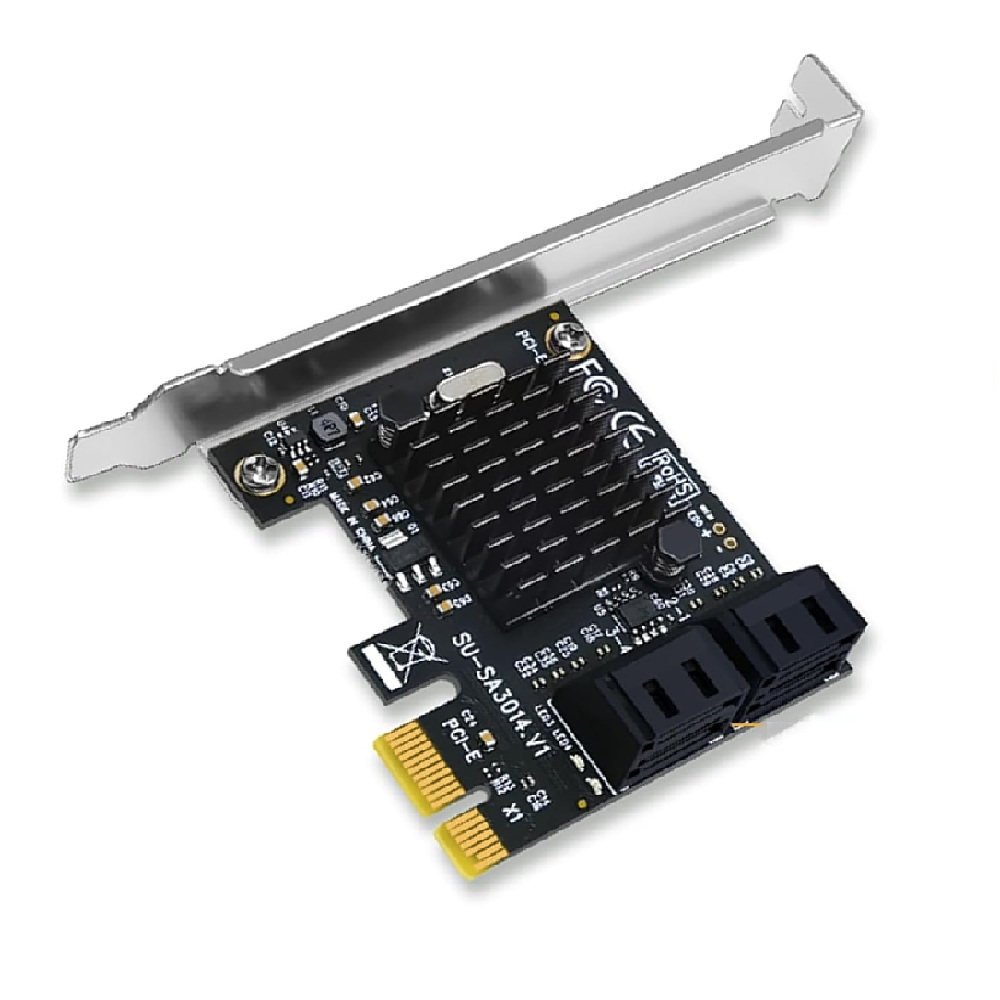 کارت توسعه PCI-E x1 به 4 پورت SATA III