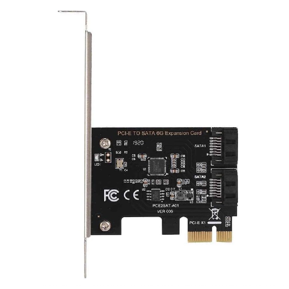  کارت توسعه ۲ پورت SATA به PCIe 3.0 – کنترلر 6Gbps برای اتصال هارد و SSD