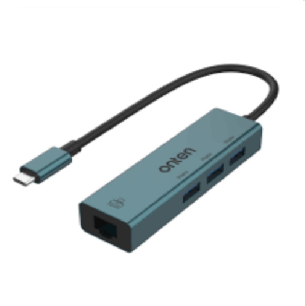 مبدل OTN9593 – Type‑C به LAN (1000 مگابیت) و ۳ پورت USB3