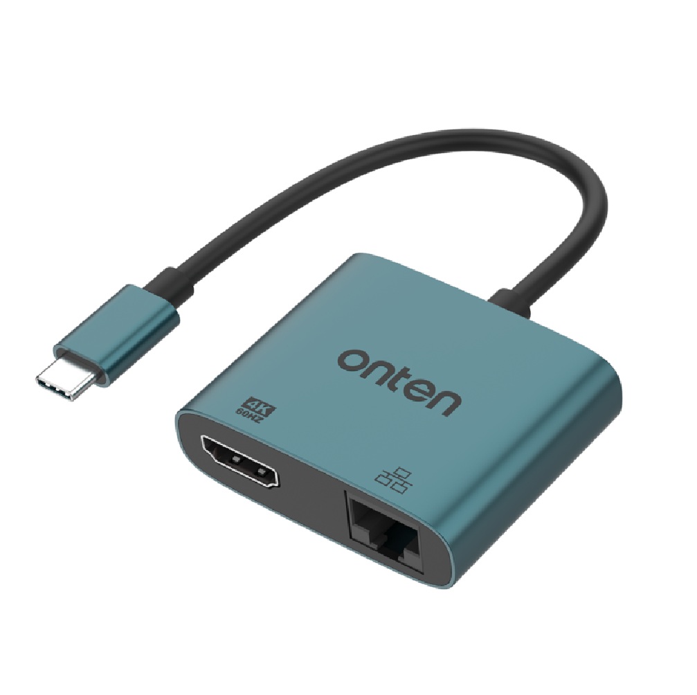 مبدل OTN UC288  در ۱ USB-C به HDMI 4K با پورت LAN 100/10M