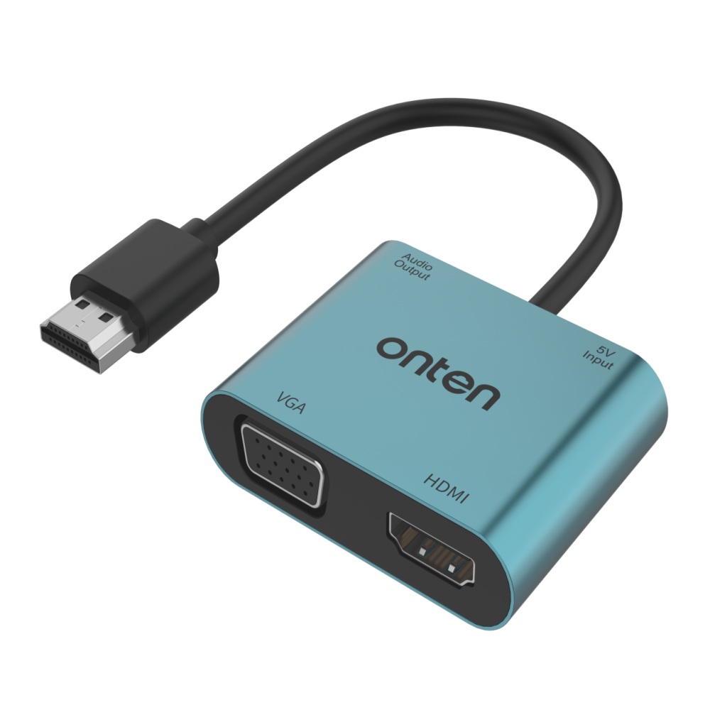 مبدل HDMI به HDMI + VGA با خروجی صوتی مدل 5166HV - Onten