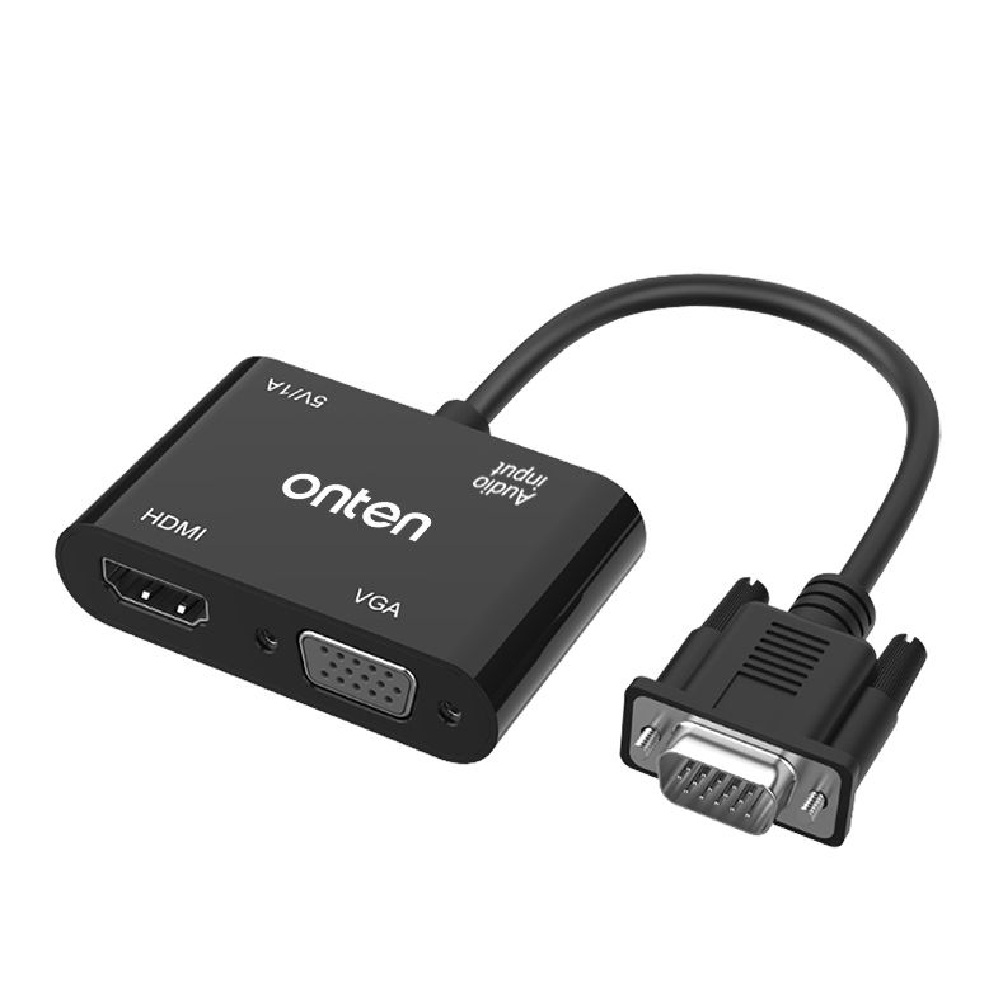 کابل تبدیل VGA به HDMI + VGA با خروجی همزمان و پشتیبانی از ورودی صدا مدل OTN-5138HV