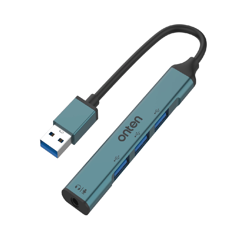 هاب USB 2.0 سه پورت به‌همراه خروجی صدا مدل ONT5706