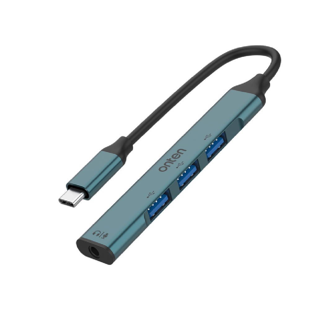 هاب Type-C سه پورت USB به‌همراه خروجی صدا مدل ONT9706
